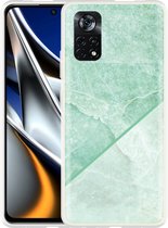 Xiaomi Poco X4 Pro Hoesje Green Marble - Designed by Cazy