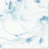 Muismat XXL - Bureau onderlegger - Bureau mat - Marmer - Blauw - Patronen - 80x80 cm - XXL muismat