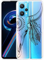 Realme 9 Pro Hoesje Boho Buffalo Skull - Designed by Cazy