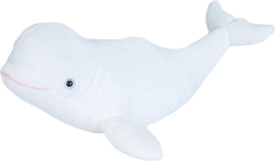 Pluche witte walvis knuffel