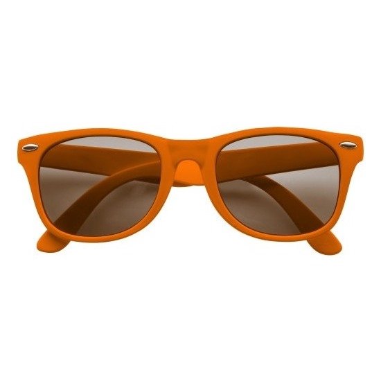 Set van 10x stuks zonnebrillen oranje - UV400 bescherming - Dames/heren - Oranje feestartikelen van Funnies — afbeelding 2