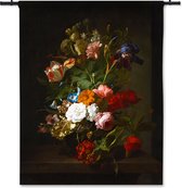 Wandkleed Schilderij Vaas met bloemen - Rachel Ruysch - 90x120cm