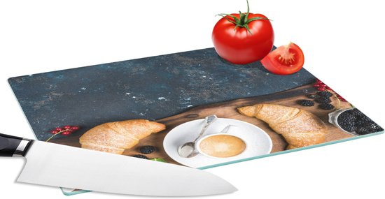 Fornuisafdekplaat, afdekking voor keramische plaat, afdekplaat, snijplank, 1-delig, 60 x 52 cm