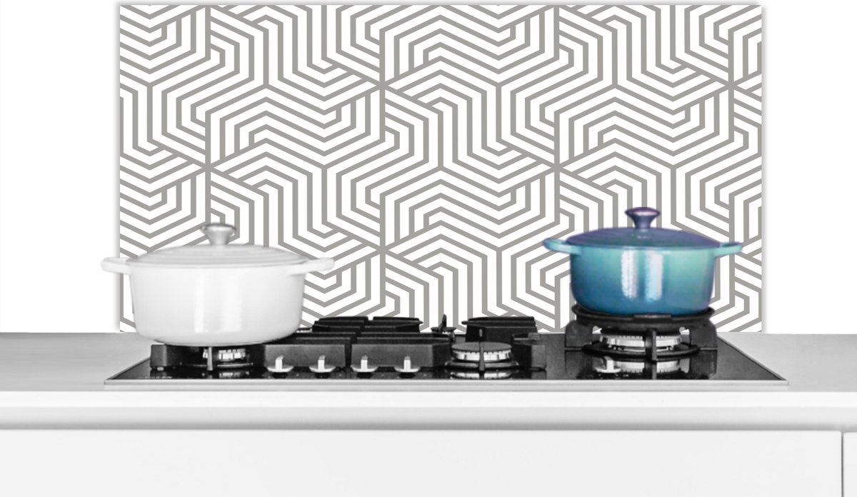 Spatwand - Achterwand keuken - Keuken - Design - Lijn - Geometrie - 100x50 cm
