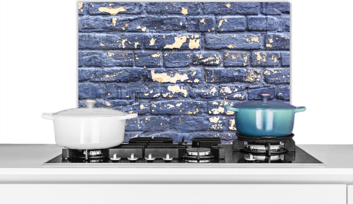 Spatscherm - Bakstenen - Verf - Muur - Stenen - Spatwand - Keuken achterwand - 60x40 cm