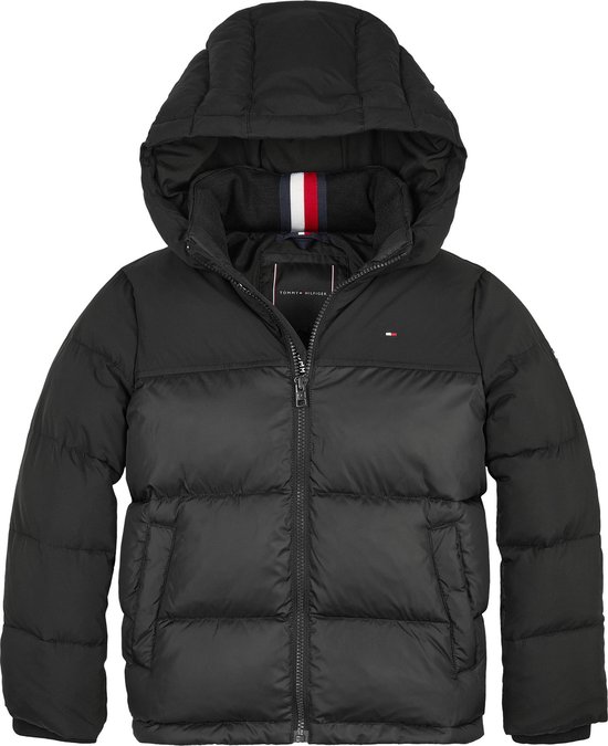 Tommy Hilfiger Jongens Jas Zwart maat 152 | bol