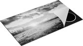 Chefcare Inductie Beschermer Zonsopkomst in het Veld - Zwart Wit - 91,6x52,7 cm - Afdekplaat Inductie - Kookplaat Beschermer - Inductie Mat