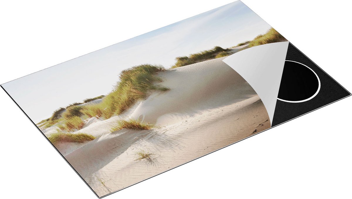Chefcare Inductie Beschermer Zand Duinen aan het Strand - 80x52 cm - Afdekplaat Inductie - Kookplaat Beschermer - Inductie Mat
