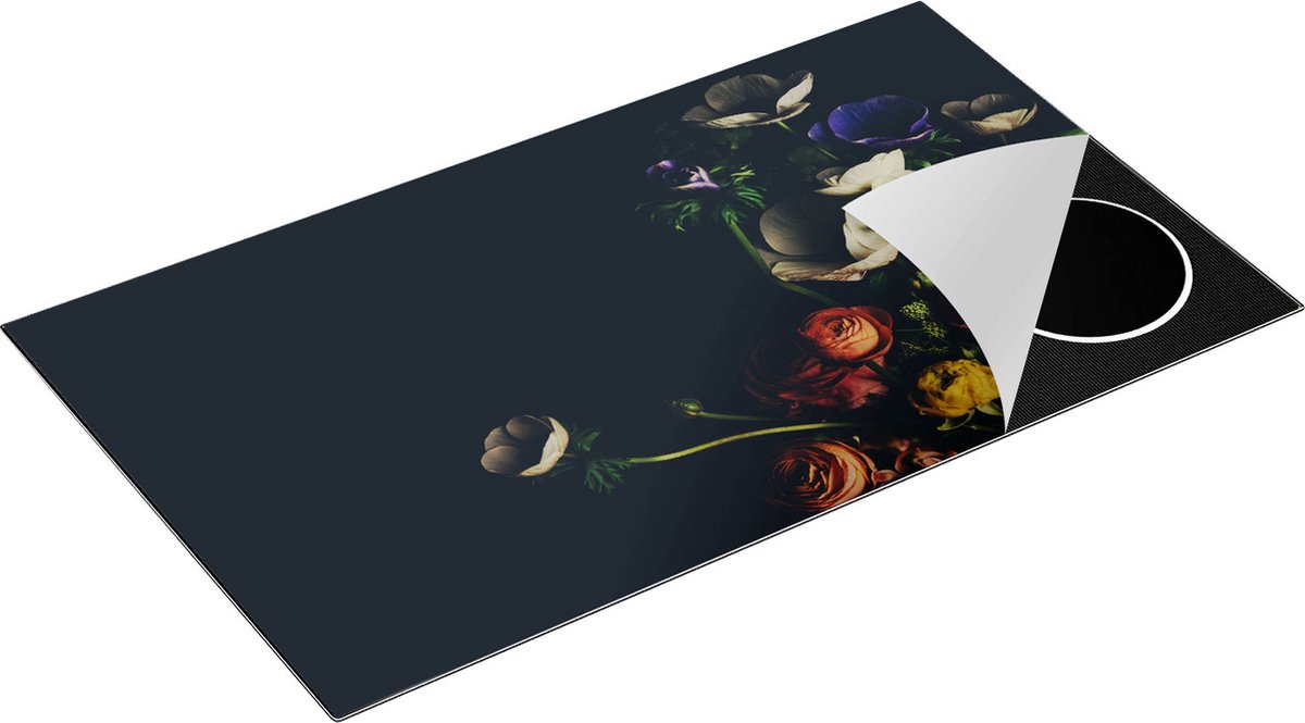 Chefcare Inductie Beschermer Boeket met Verschillende Mooie Bloemen - 91,6x52,7 cm - Afdekplaat Inductie - Kookplaat Beschermer - Inductie Mat