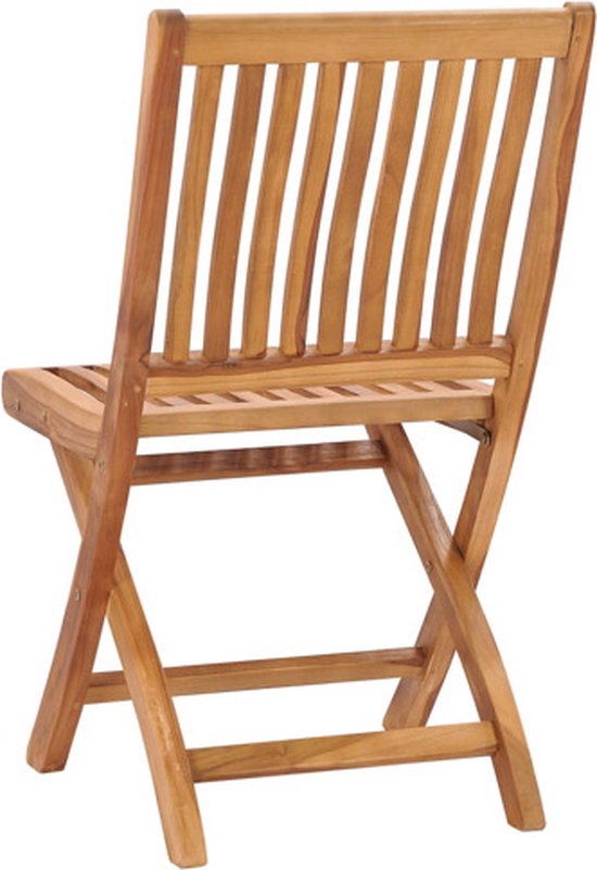 vidaXL Chaises de jardin de vidaXL 6 pièces Teck massif pliable