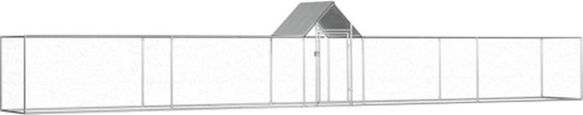 vidaXL - Kippenren - 9x1x15 - m - gegalvaniseerd - staal