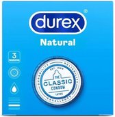 Durex Classic Natural - Condooms - Pocketsize - Met Glijmiddel - Met Reservoir - 3 stuks