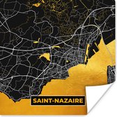 Affiche France - Plan - Carte - Saint-Nazaire - Plan de ville - 75x75 cm