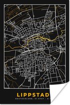 Poster Stadskaart – Plattegrond – Duitsland – Goud – Lippstadt – Kaart - 40x60 cm