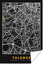 Poster Talence - Plattegrond – Kaart – Frankrijk – Stadskaart - 20x30 cm