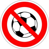 Verboden te voetballen bord - kunststof 300 mm