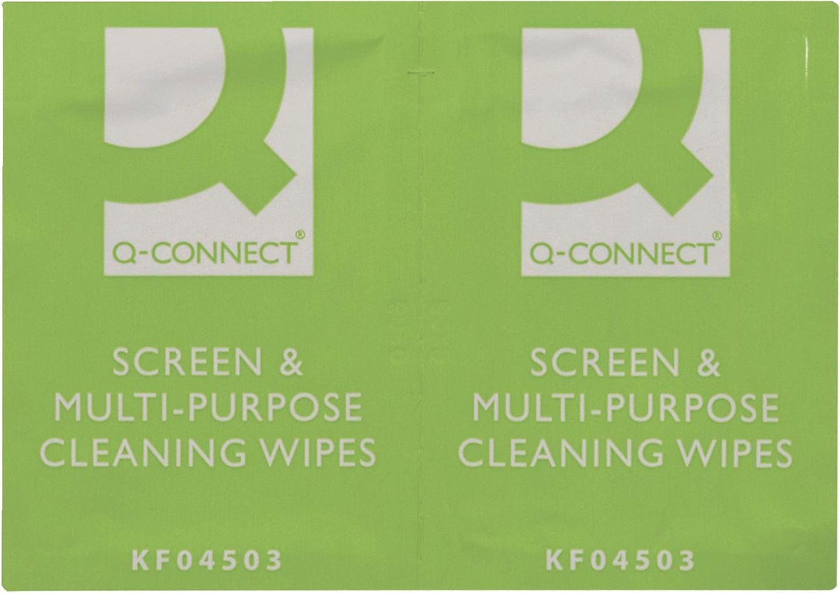 Goedkoopste Q-CONNECT reinigingsdoekjes, multifunctioneel gebruik, doos van 100 zakjes