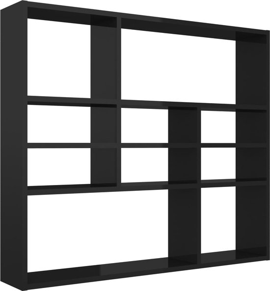 vidaXL Wandschap met lades 60x26x18,5 cm spaanplaat zwart