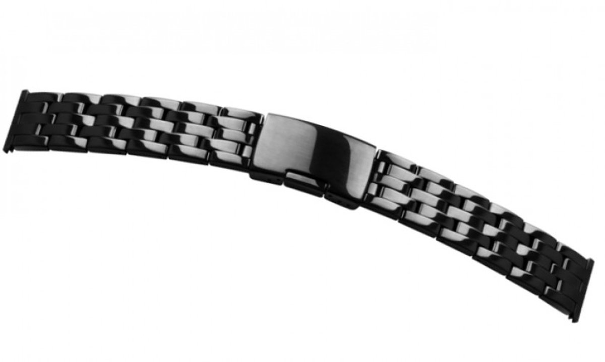 Horlogeband Metaal Denver Black - StaaL - 20mm