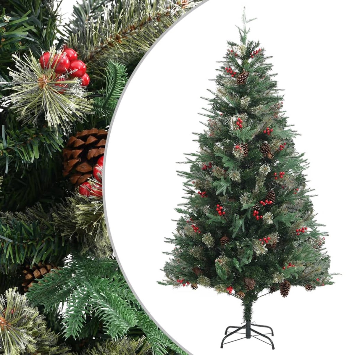 VidaLife Kerstboom met dennenappels 195 cm PVC en PE groen