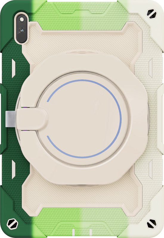 Étui pour tablette adapté à Huawei MatePad 11 (2021) - 11 pouces - Étui blindé avec Ring - Porte-crayon - Vert arc-en-ciel