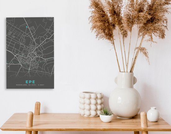 Tableau Toile Epe - Plan de Ville - Carte - Plan d'Etage - 20x30 cm - Décoration murale