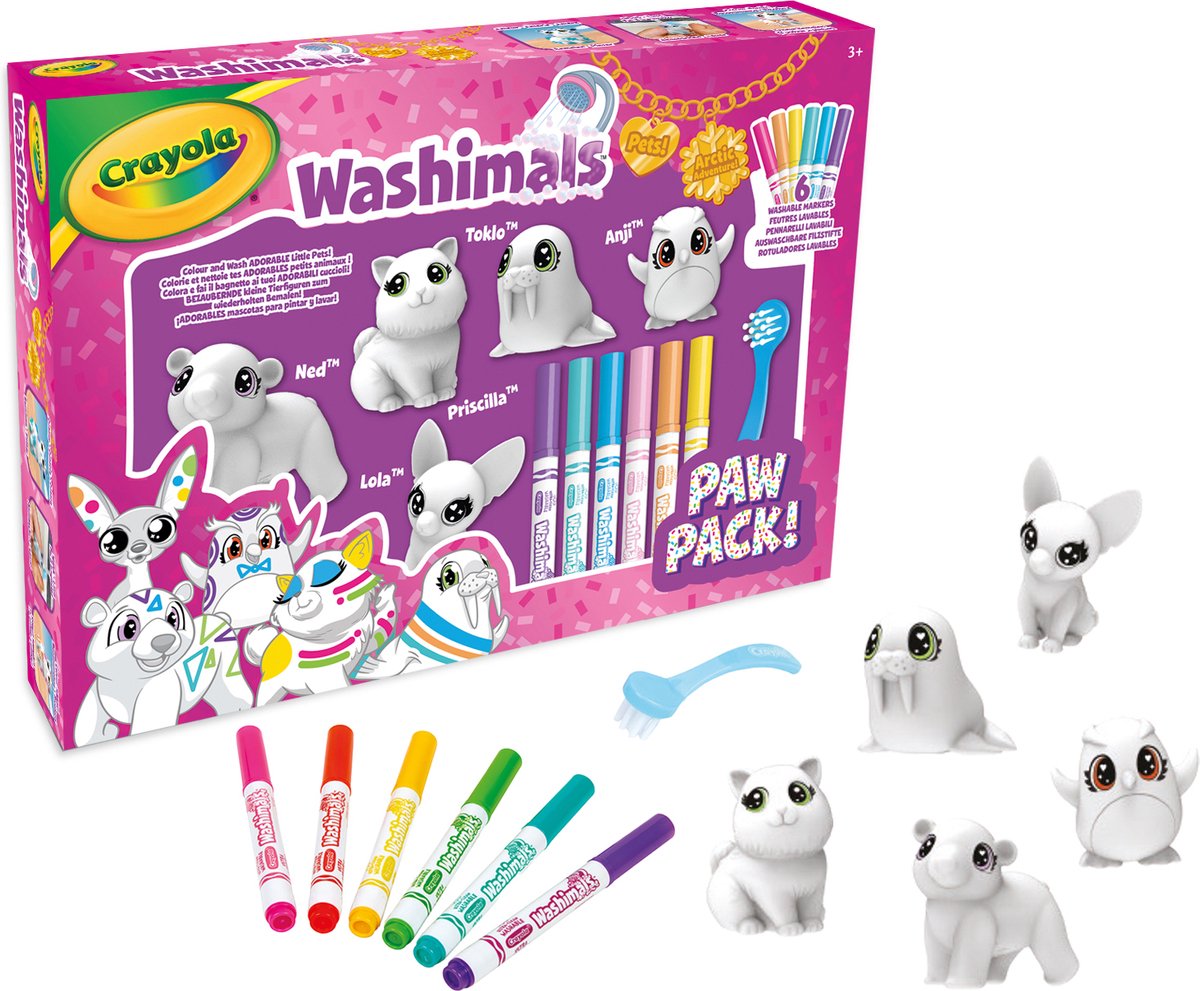 Crayola - Washimals Pets - Coffret d'activités avec Autocollants aux  couleurs pastel