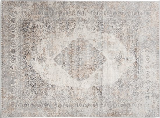 Tapiso Valley Tapis Salon Chambre Grijs Cadre Design Vintage Fleurs Durable Home Decor Haute Qualité Tapis Taille - 200x300