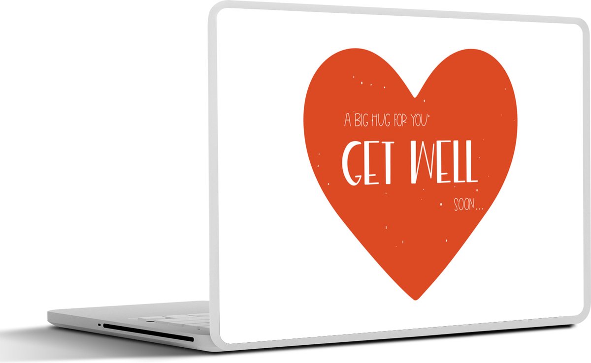 Laptop sticker - 14 inch - Beterschap - Spreuken - Wit - Knuffel - 32x5x23x5cm - Laptopstickers - Laptop skin - Cover