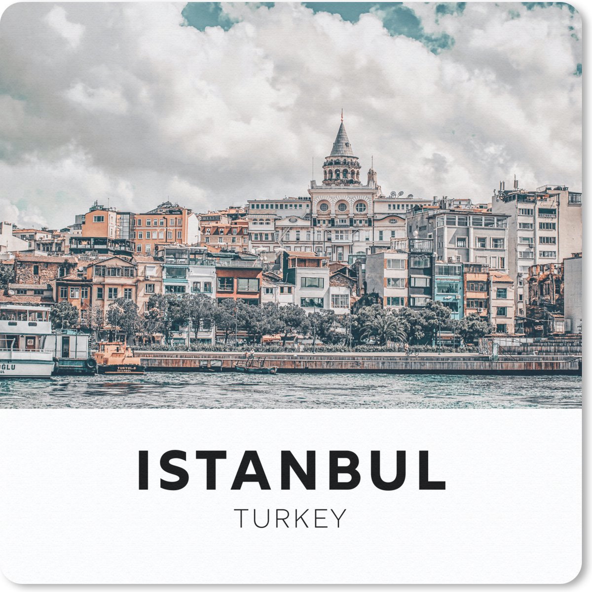 Muismat 20x20 cm - Mousepad Istanbul - Turkije - Huis - Muismatten
