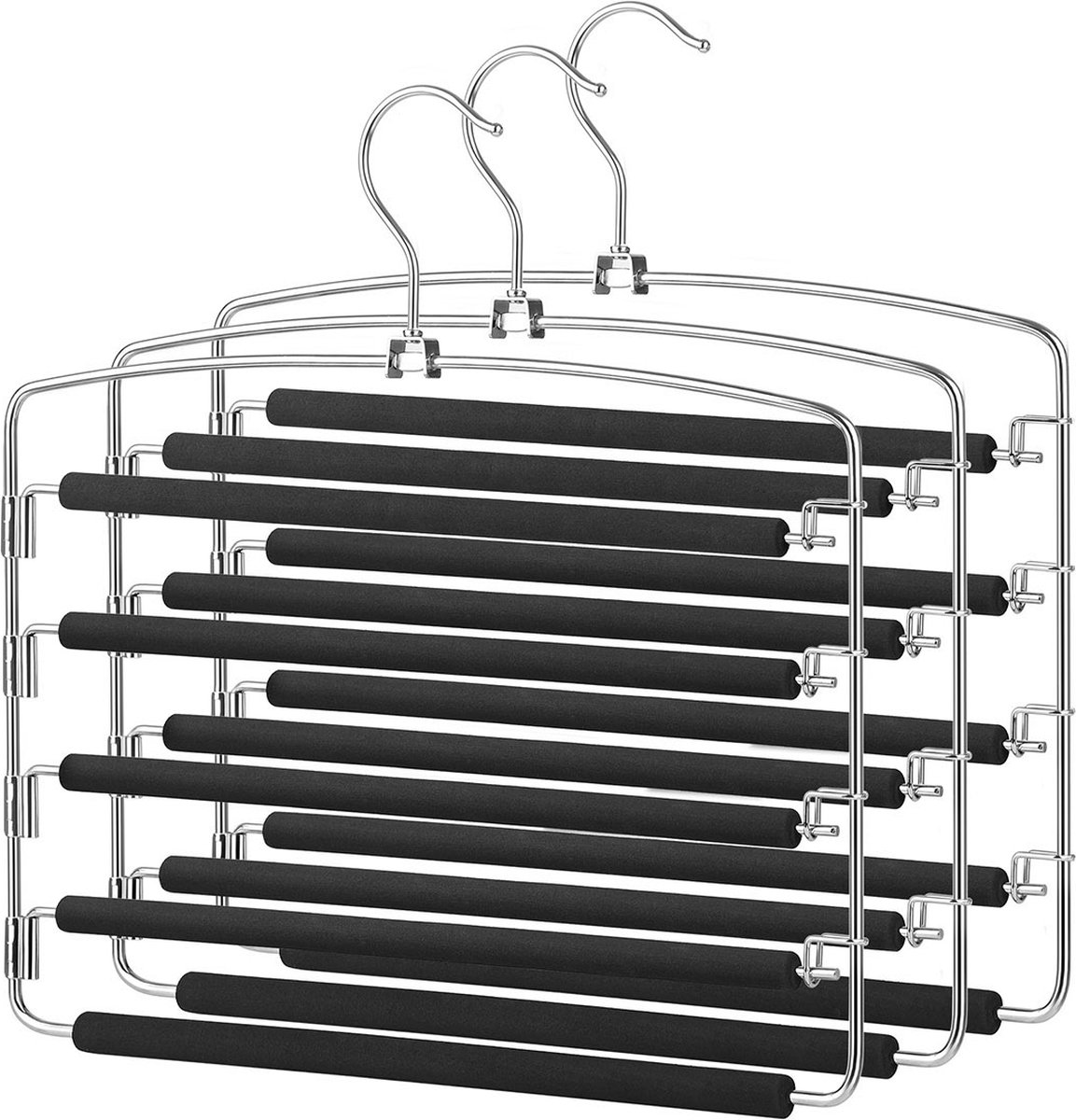 80x broekhanger antislip, metaal, ruimtebespared, 35 cm