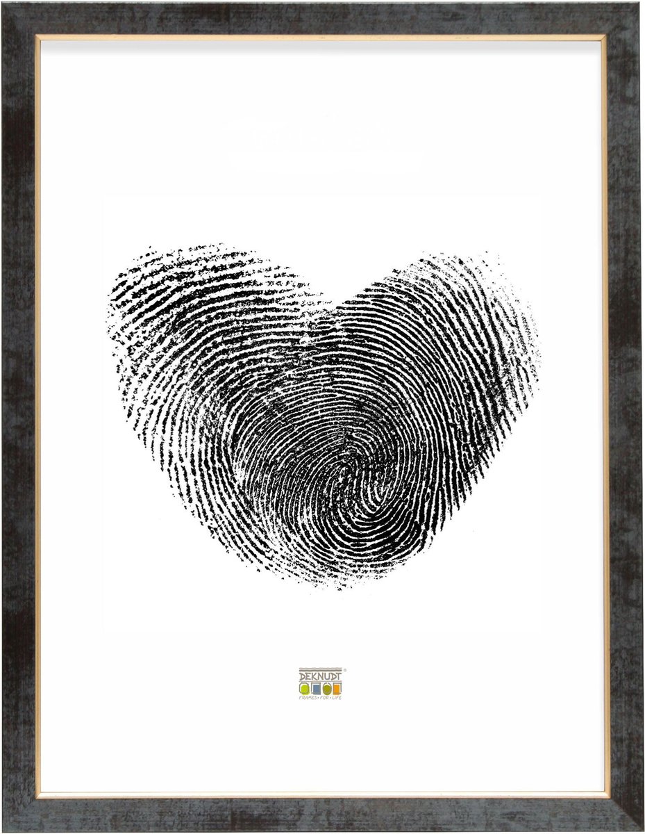 Deknudt Frames fotolijst S45DB2 - zwart met biesje - foto 13x18 cm