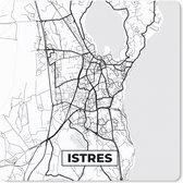 Muismat Klein - Stadskaart - Plattegrond - Kaart - Frankrijk - Istres - Zwart wit - 20x20 cm