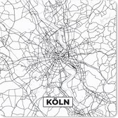 Muismat - Mousepad - Köln - Plattegrond - Stadskaart - Kaart - 30x30 cm - Muismatten