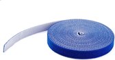Hook and Loop Tape - 100 ft. - Reusable Adjustable Cable Ties - Blue (HKLP100BL)