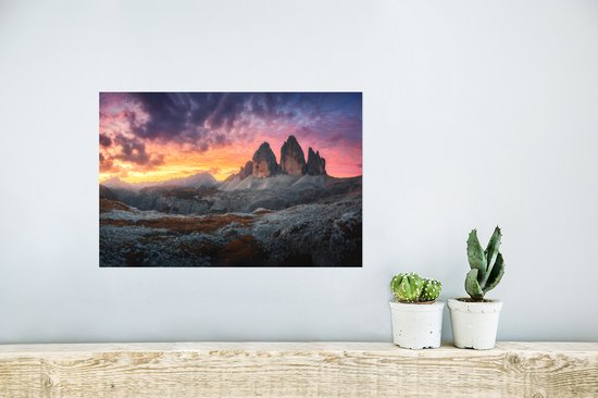 Poster Roches - Berg - Coucher de soleil - Paysage - 30x20 cm