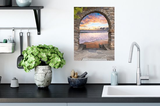 Affiche Soirée - Mer - Plage - Vue - 30x40 cm