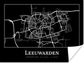 Poster Stadskaart - Leeuwarden - Kaart - Plattegrond - 120x90 cm