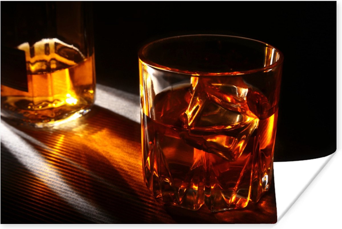 Poster Glazen - Whiskey - Drank - 30x20 cm