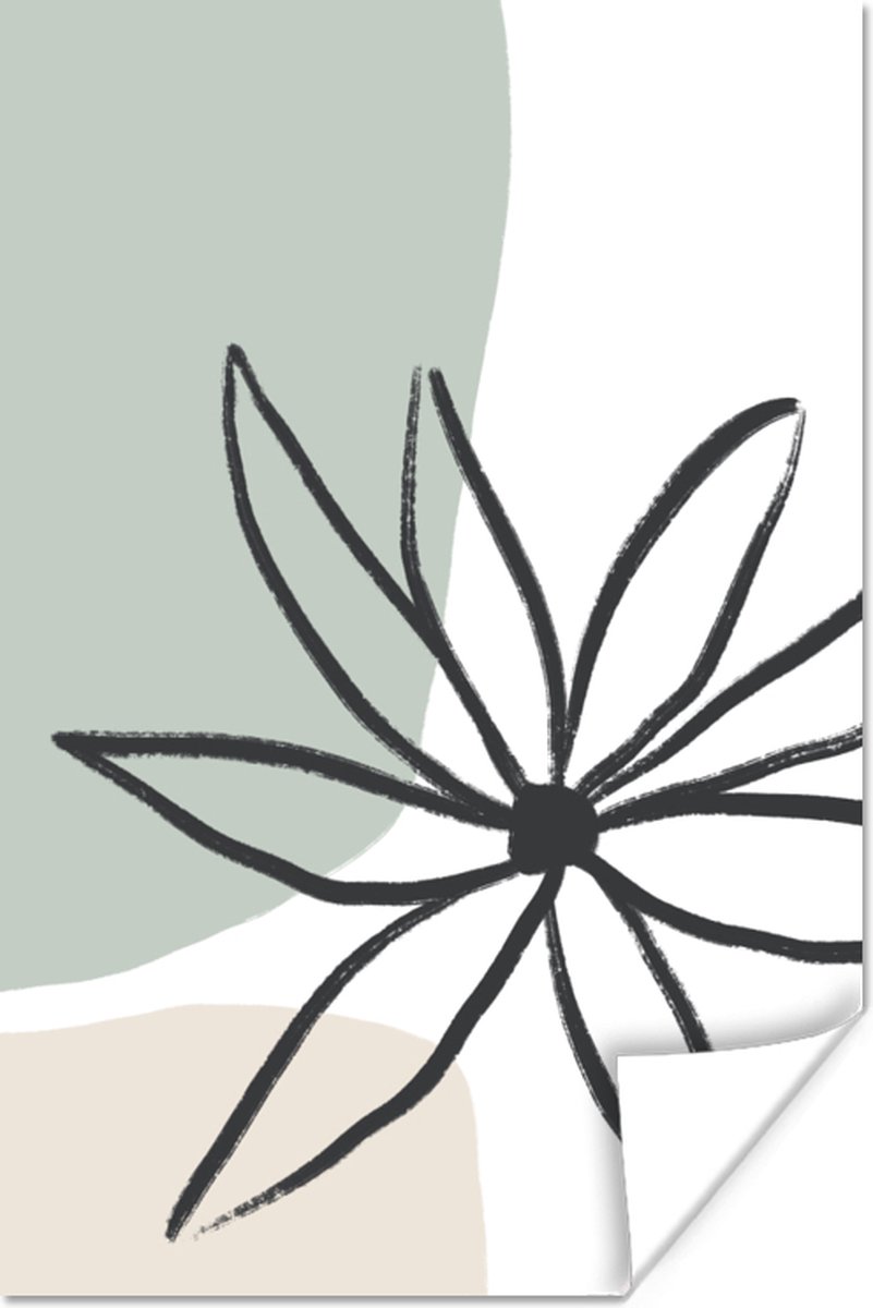 Poster Bloem - Pastel - Minimalisme - 60x90 cm