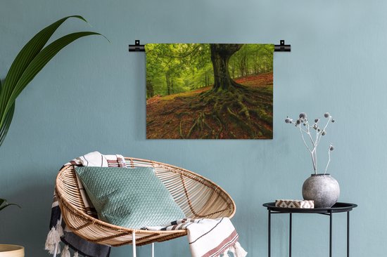 Wandkleed - Wanddoek - Boom - Bos - Herfstbladeren - 60x45 cm - Wandtapijt