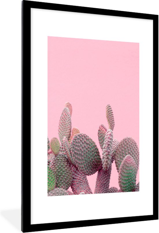 Fotolijst incl. Poster - Cactus - Planten - Zomer - 60x90 cm - Posterlijst