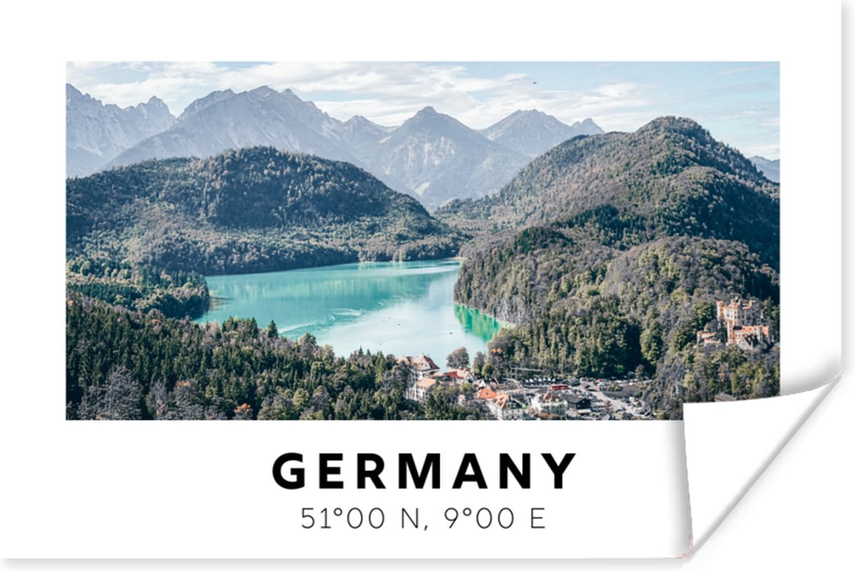 Poster Duitsland - Water - Bos - 60x40 cm