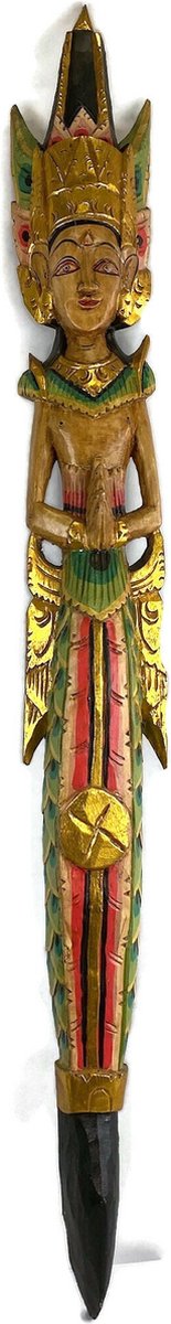 houten beeld / houten sculptuur / handgemaakt houten beeld / houten vrouw
