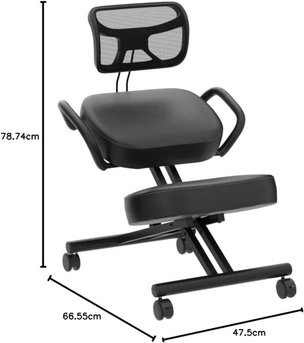 Thuys Ergonomische Kniestoel - Verstelbaar en Comfortabel Zwart - afbeelding 2
