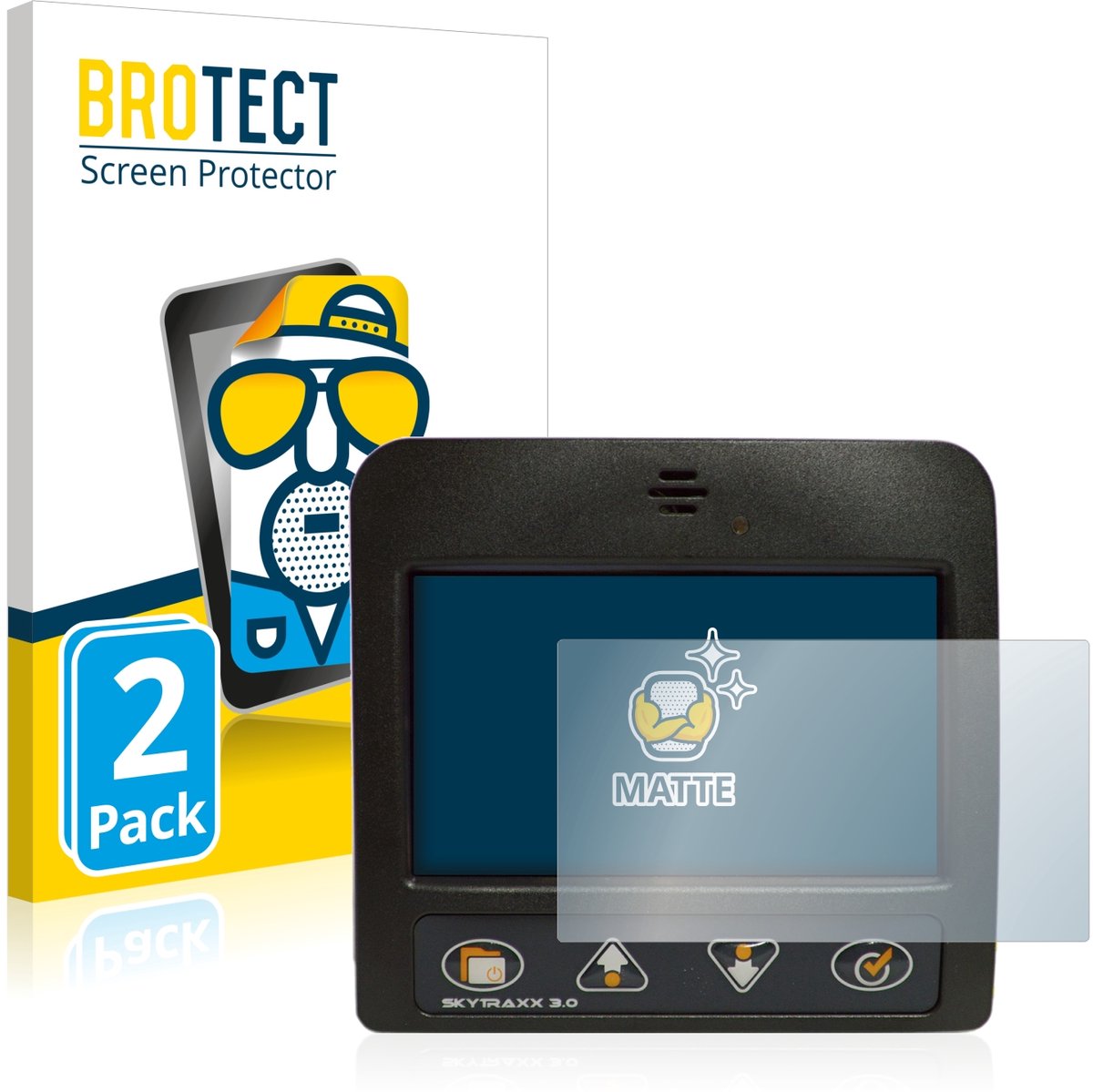 BROTECT - Screenprotector voor Skytraxx 3.0 Vario - Folie Beschermfolie matte 2 Stuks