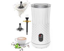 Graboo Melkopschuimer Elektrisch – 4-in-1 – Warm & Koud Melkschuim – 240ml – 400W – Automatisch Uitschakelen – Wit