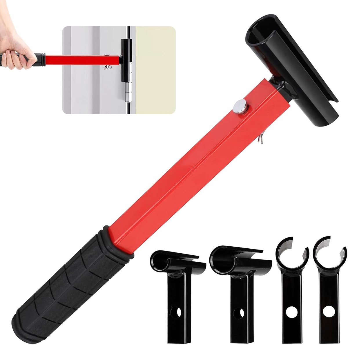 Scharnier Gereedschap - Verstel Tool - Deuren Repareren - 4-in-1 Functionaliteit - 34.5cm Lengte - Zwart Rood