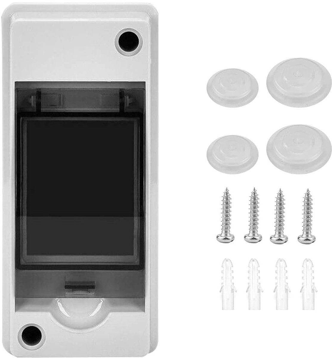 Verdeelbox Oppervlak - Groepenkast Klein - Buiten Gebruik - IP65 Waterdicht - 10x17x10cm - Wit Grijs