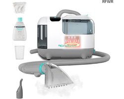 Stofzuiger met stoomfunctie en tapijtreiniger - 3-in-1 reiniger met heet water (60°C) en stoom (100°C) - Dubbele tank (1,8L schoon / 1,3L vuil) - Voor tapijt, bank, auto en vloeren - Inclusief reinigingsmiddel